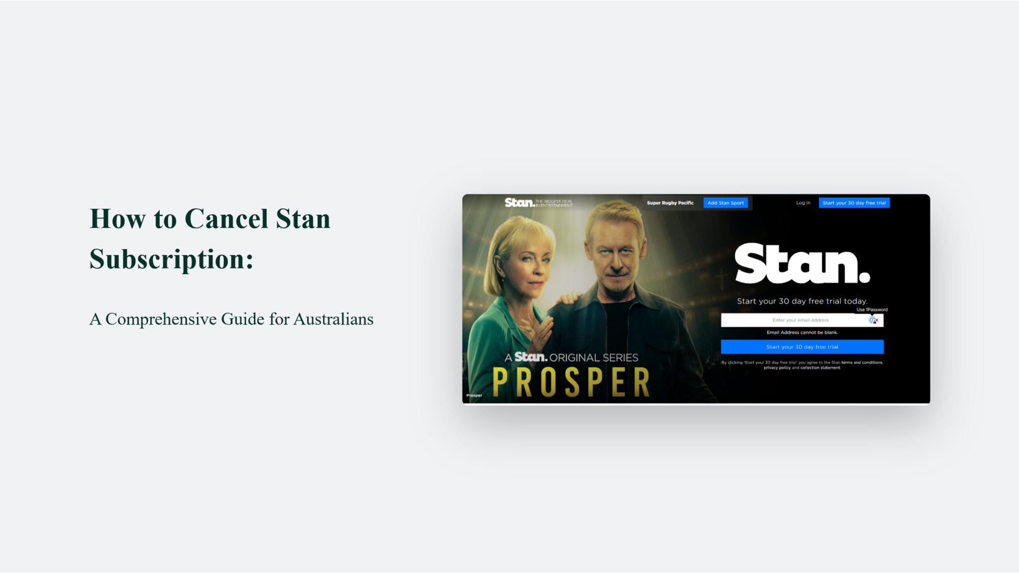 How To Cancel Stan Subscription: A Comprehensive Guide For Australians ...