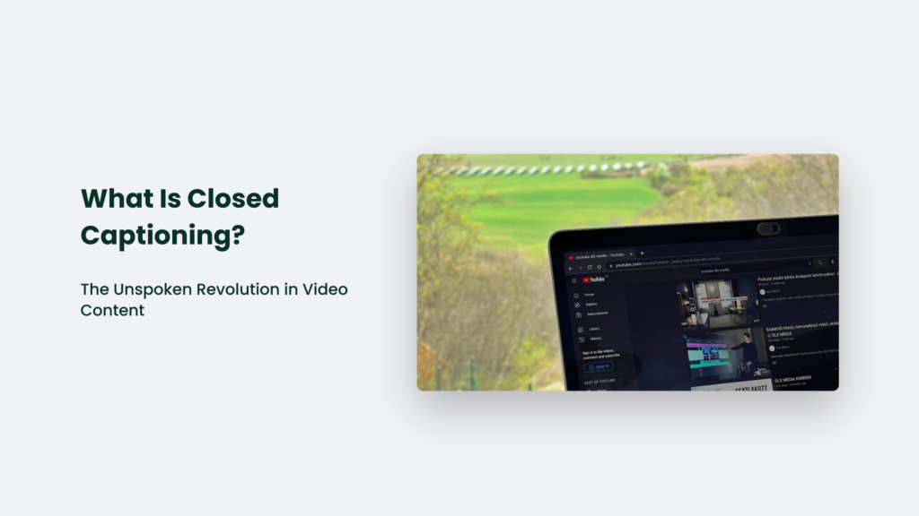 A Laptop Screen Shows A Video With Closed Captions, Adjacent To Text Asking, &Quot;What Is Closed Captioning? The Unspoken Revolution In Video Content.&Quot; Understanding This Feature Can Transform Your Viewing Experience.