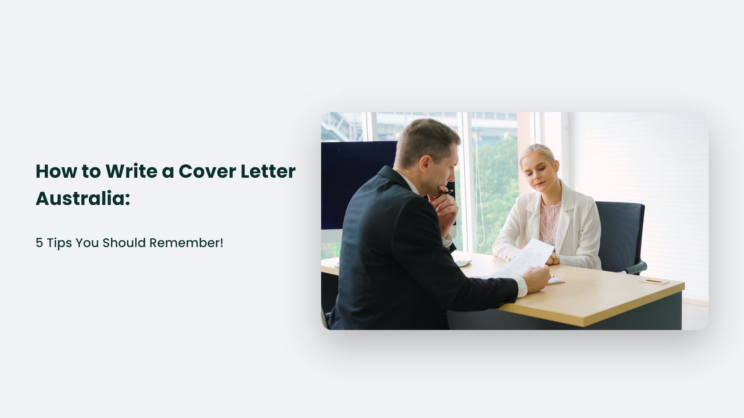 how to set out a cover letter australia